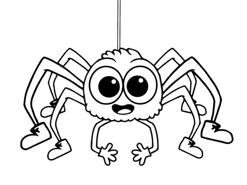Incy Wincy Spider Coloring page