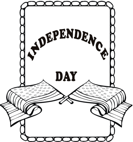 Independence Day poster Coloring page