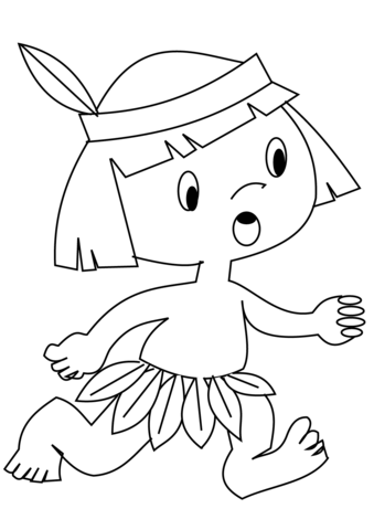 Indian Boy Coloring page