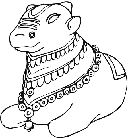 Indian Cow  Coloring page