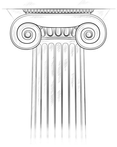 Ionic Column Coloring page