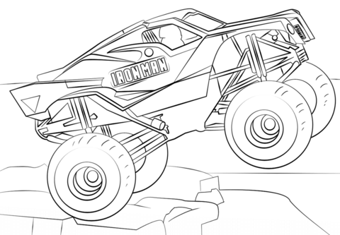Iron Man Monster Truck Coloring page