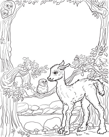 Is Your Mama a Llama? Coloring page