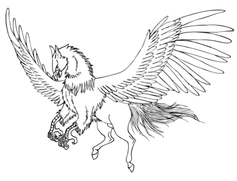 Isei the Hippogriff Coloring page