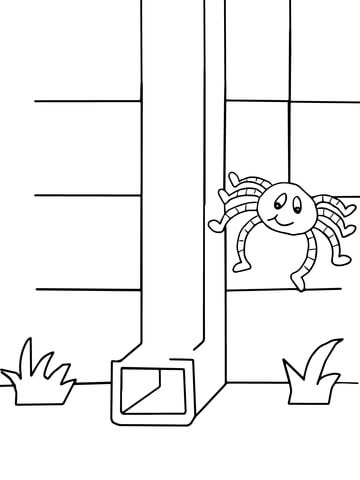 Itsy Bitsy Spider Coloring page