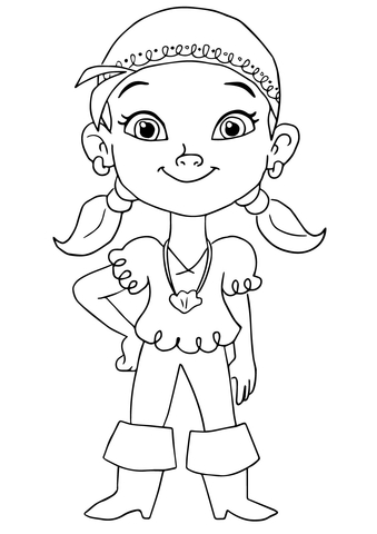 Izzy Pirate Coloring page