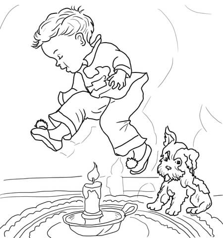 Jack be Nimble Coloring page