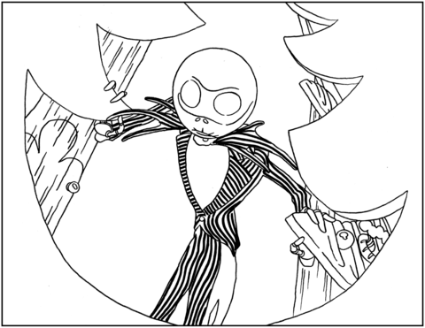 Jack Skellington from Nightmare Before Christmas Coloring page