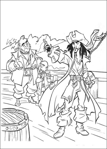 Jack shows the way to go Coloring page