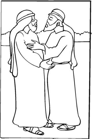 Jacob and Esau  Coloring page