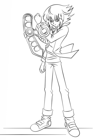 Jaden Yuki from Yu-Gi-Oh! Coloring page