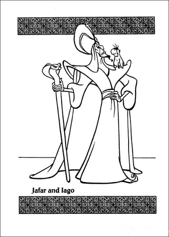 Jafar And lago  Coloring page