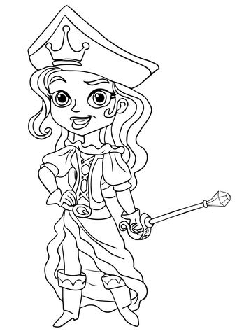 The Pirate Princess  Coloring page