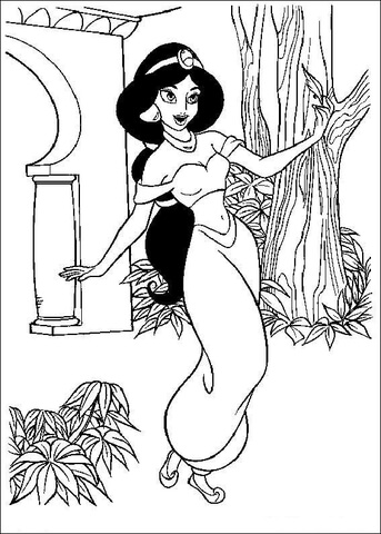 Jasmine In The Garden  Coloring page