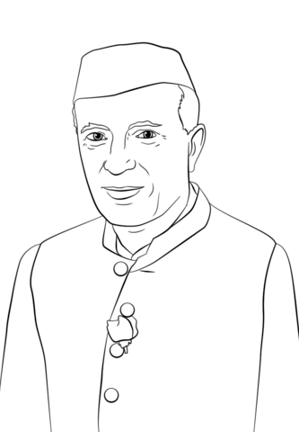 Jawaharlal Nehru Coloring page