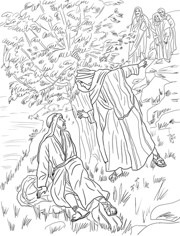 Jesus ruft Philippus und Nathanael Ausmalbild