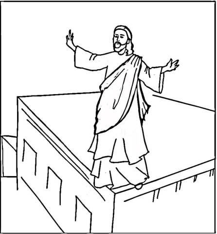 Jesus Pray Coloring page