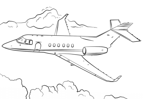Jet Airplane Coloring page