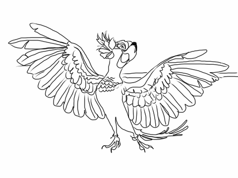 Jewel With Wings Spread Wide Coloring page