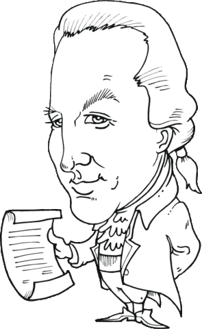 John Adams caricature Coloring page