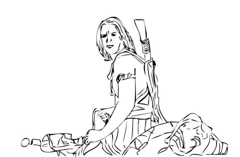 John Carter Is Looking Into The Distance Coloring page