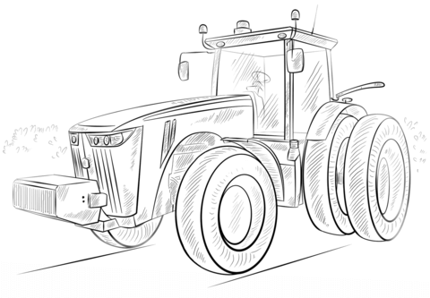 John Deer Tractor Coloring page