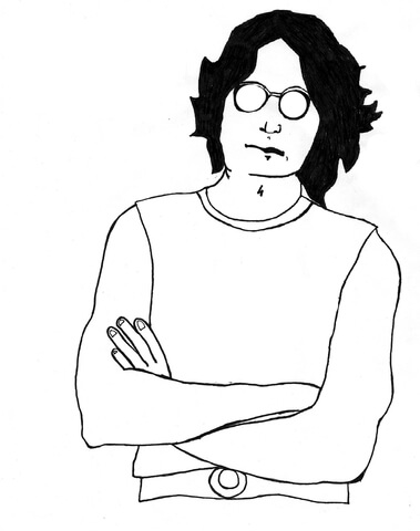 John Lennon  Coloring page