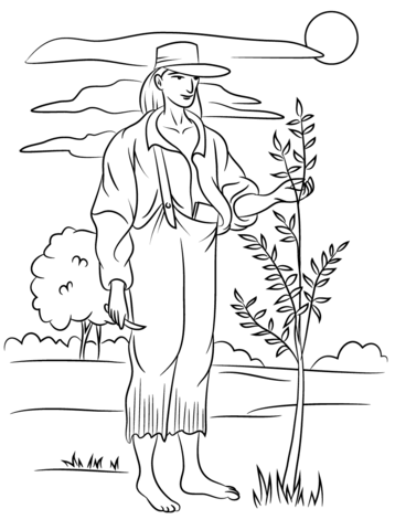 Johnny Appleseed Coloring page