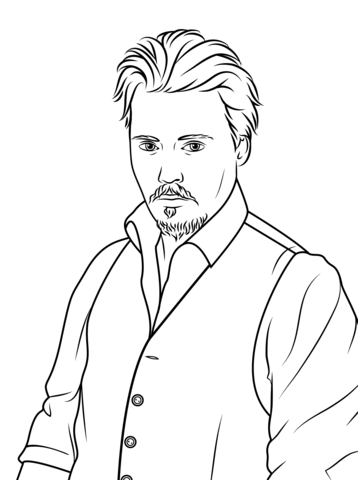 Johnny Depp Coloring page