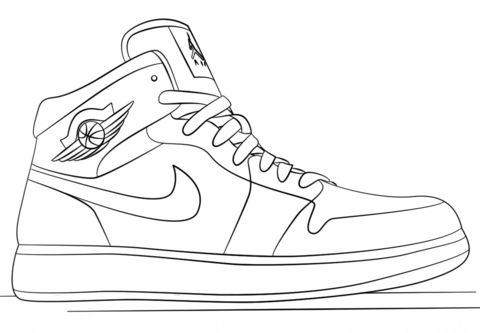 Nike Jordan Sneakers Coloring page