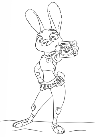 Judy Hopps from Zootopia Coloring page