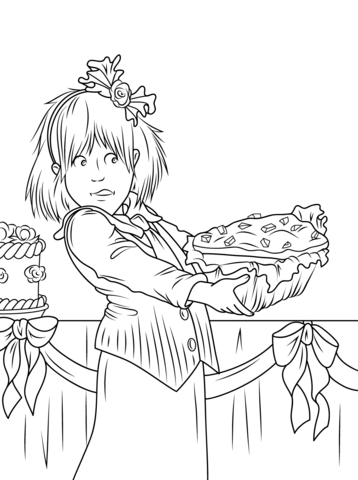 Junie B. Jones and The Yucky Blucky Fruitcake Coloring page