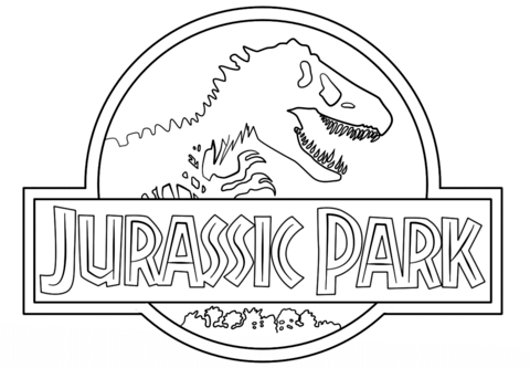 Jurassic Park Logo Coloring page