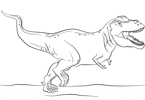 Jurassic Park T-Rex Coloring page
