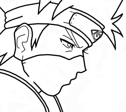 Kakashi Hatake from Naruto Coloring page