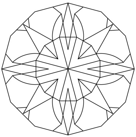 Kaleidoscope Design Coloring page