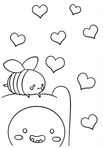Kawaii Finn and Breezy Coloring page