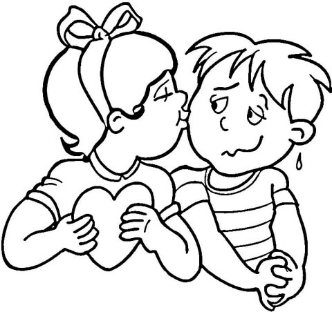 Kids Valentines Coloring page