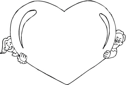 Kids Valentines Day  Coloring page