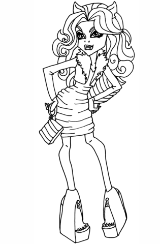 Killer Style Clawdeen Coloring page