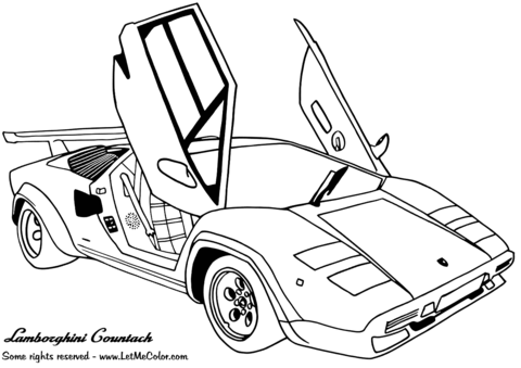 Lamborghini Countach Coloring page