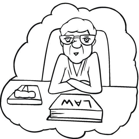 Lawyer  Coloring page