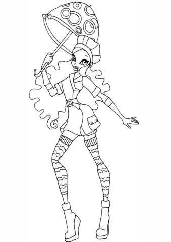 Layla Raincoat Coloring page