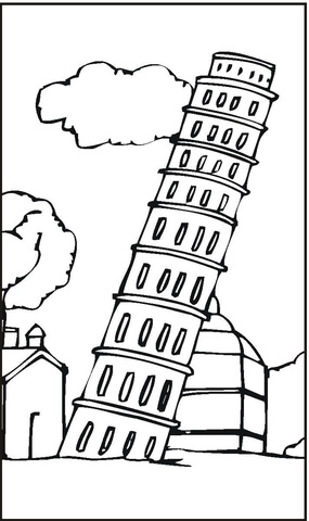 Leaning Tower Of Pisa  Coloring page