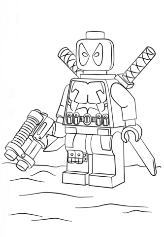Lego Deadpool Coloring page