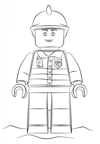 Lego Fireman Coloring page