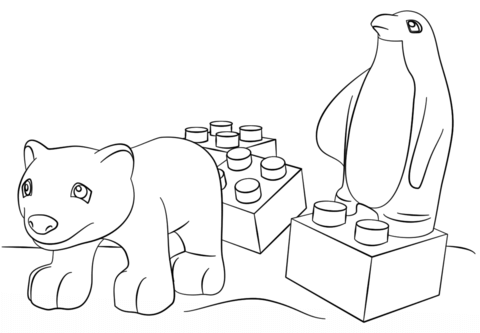 Lego Friends Animals Coloring page
