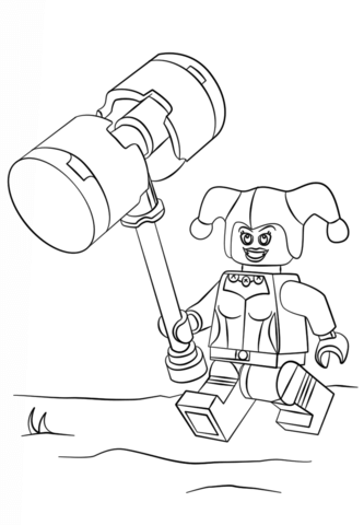 Lego Harley Quinn Coloring page