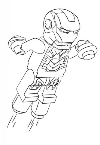 Lego Iron Man Coloring page