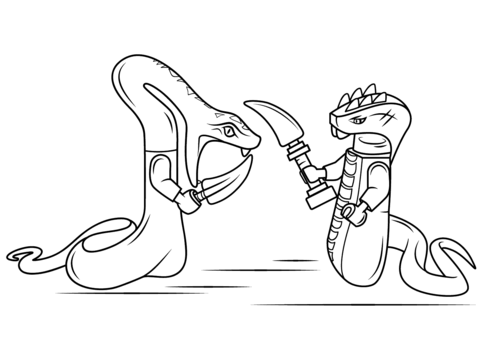 Lego Ninjago Snakes Coloring page